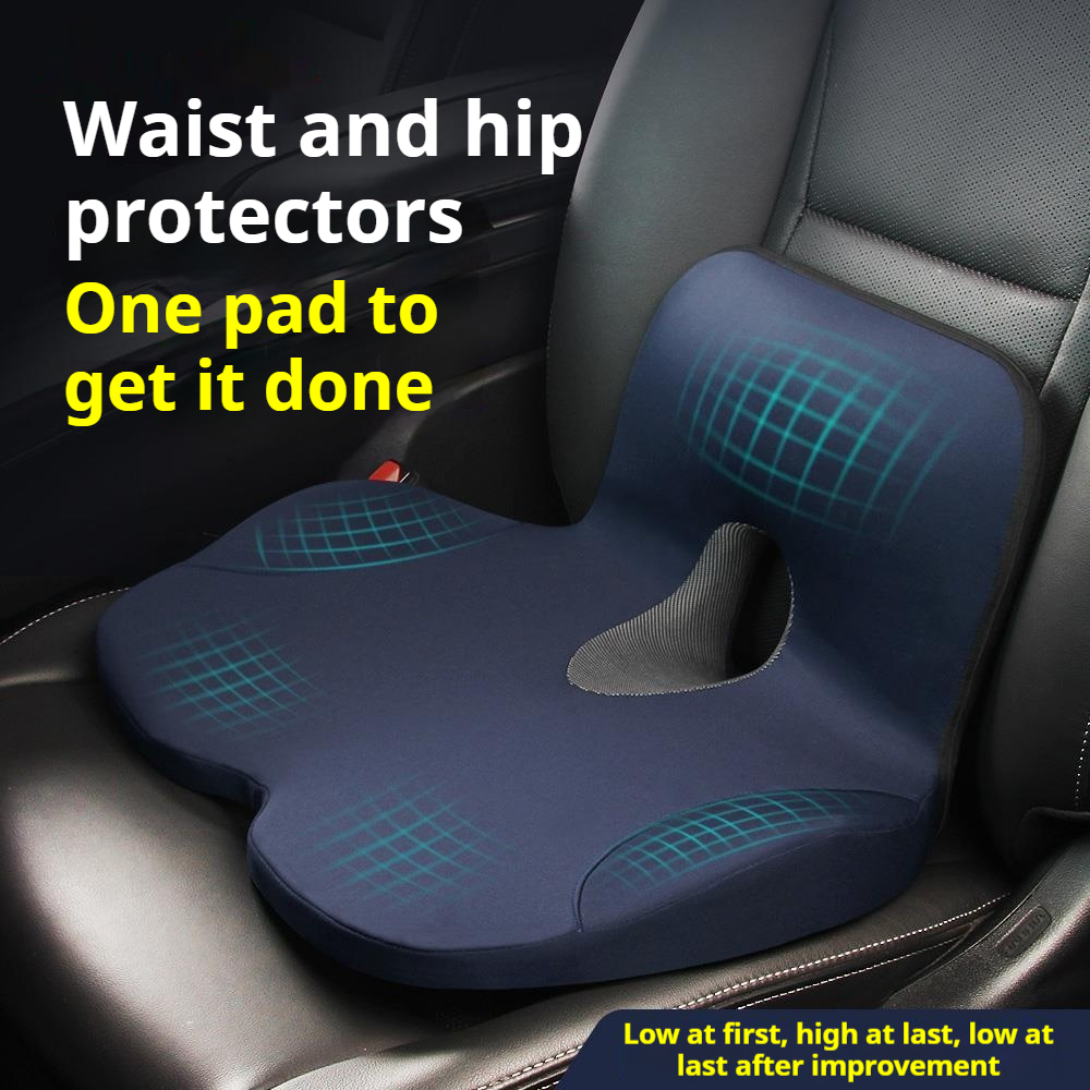 Car Seat Cushion Memory Foam - Auto Hoofdrijdersstoel Verhoger Zitkussen Memory Foam