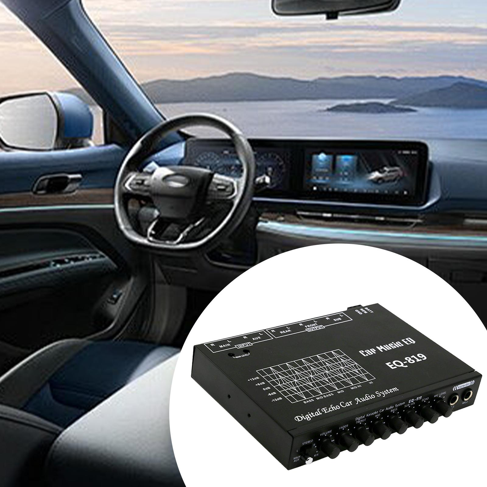 Car Accessories Sound System - Car Audio Equalizer Zwart geluidsregelingsaccessoire Compact