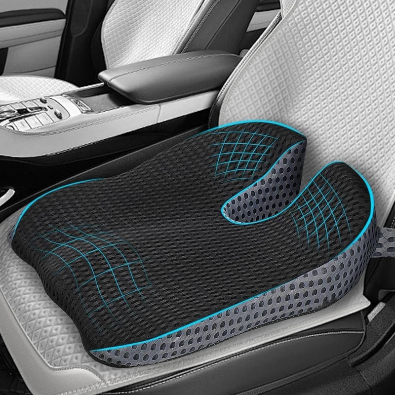 Car Seat Cushion Memory Foam - Memory Foam Autozitkussen voor Rijden, Hoogteverhoger