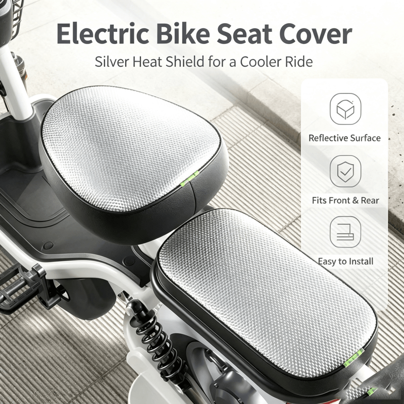 Leather Car Seat Cover - Elektrische fietszadelhoes, universele zadelhoes voor auto