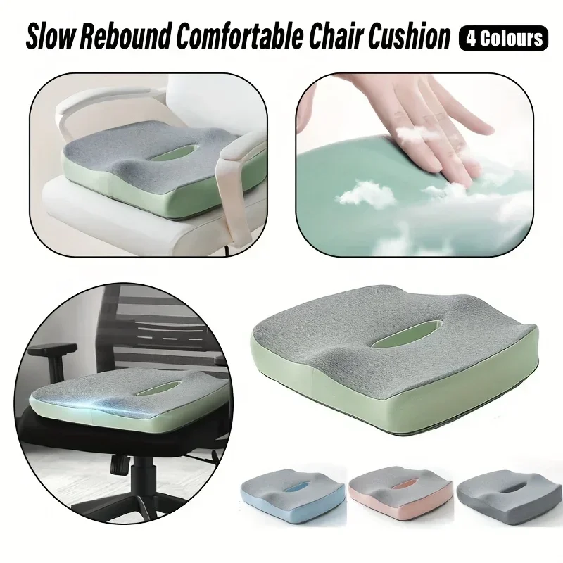 Car Seat Cushion Memory Foam - 1 stuks zitkussen van traagschuim –