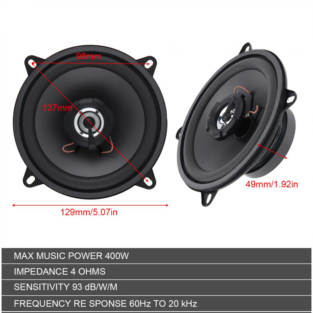 5 Inch 400 W/500 W 2-weg Auto  - Car Accessories Sound System recensie en prijs