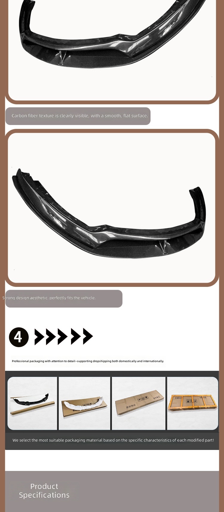 Carbon Fiber Frontspoiler voor - Car Accessories Lipa recensie en prijs